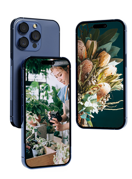 iphone with post from florist